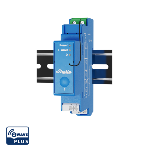 SHELLY Wave PRO 1 Spínací modul na DIN lištu SHELLY Wave PRO 1 Spínací modul na DIN lištu